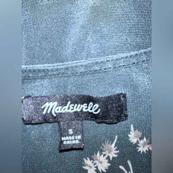 MADEWELL Silk Wrap Top in Wild Botanic Sz S - Picture 6 of 7
